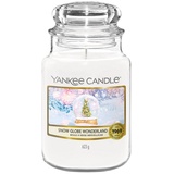 Yankee Candle Snow Globe Wonderland Wachskerze Rund Zedernholz, Eukalyptus, Minze Weiß 1 Stück(e)