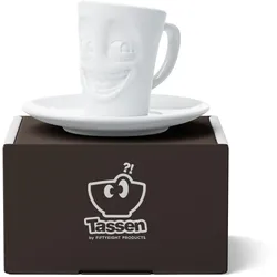 Espressotasse mit Henkel Witzig, 80 ml - weiß - FIFTYEIGHT - T021601