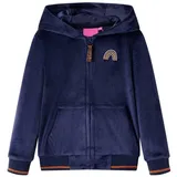vidaXL Kinder Kapuzenjacke mit Regenbogen Kinderjacke Sweatjacke Jacke Marineblau - (geeignet für Jahre)