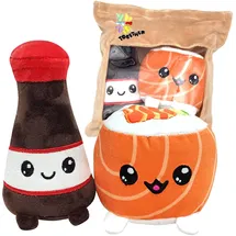 JoyToy Joy Toy - Yummis Together Uramaki und SOYA - 2 Plüsch 15 cm in Take Away Plüsch Tasche 21x21 cm