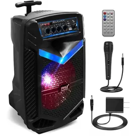 Pyle Audio Pyle PA Bluetooth Lautsprecher – Karaoke Maschine mit Karaoke Mikrofon, 400W, Musikbox Bluetooth Box, Partybox, Rechargeable, 8” Subwoofer, 1” ...