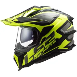 LS2 MX701 Explorer Alter Matt Motocross Helm, schwarz-gelb, Größe XS für Männer