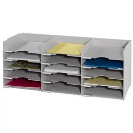 Paperflow Sortierstation lichtgrau mit 15 Fächern