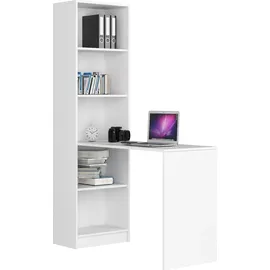 akord furniture factory AKORD SMART Weiß Schreibtischbibliothek B125 x H180 x T50 cm