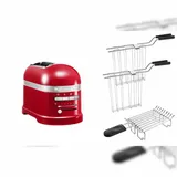 KitchenAid Artisan Toaster 5KMT2204 inkl. Brötchenaufsatz + Sandwichzange empire rot