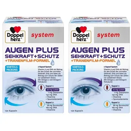Doppelherz System Augen Plus Sehkraft + Schutz Kapseln 2 x 120 St.