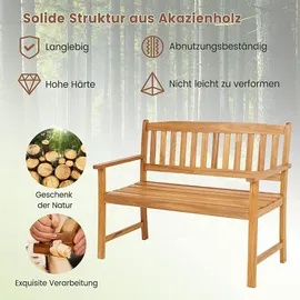 Costway Gartenbank 109 x 56 x 86 cm Beige