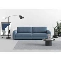 TRENDMANUFAKTUR Big-Sofa "Bourbon, Designsofa, Mega Sofa mit tollem Sitzkomfort, Breite 264cm", blau (blau horizon), B:264cm H:84cm T:111cm, 100% Polyester, Sofas, Big-Sofa, mit extra hohem Sitzkomfort, in trendigem Cord Bezug erhältlich