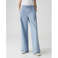 Opus Damen Jogpants | Jogpants MELANE URBAN Wide Leg mit leicht melierter Struktur Oxford Blue, 44