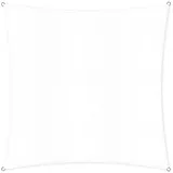 Lumaland Sonnensegel Quadrat | 3 x 3 Meter Wetterbeständiger Sonnenschutz inkl. Befestigungsseile | Terrasse, Garten & Balkon Schattenspender mit UV-Schutz [Weiß]