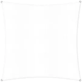 Lumaland Sonnensegel Quadrat | 3 x 3 Meter Wetterbeständiger Sonnenschutz inkl. Befestigungsseile | Terrasse, Garten & Balkon Schattenspender mit UV-Schutz [Weiß]