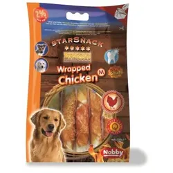 Hunde - Leckerli NOBBY StarSnack Barbecue Wrapped Chicken, M ,13 cm