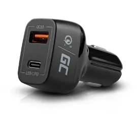 Green Cell 1x USB-C 24W Power Delivery 1x USB Quick Charge 3.0 (CAD33) - Schwarz