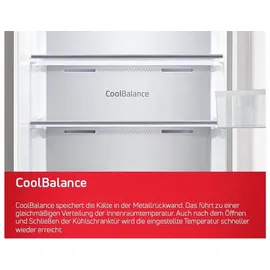 Amica VKS 358 150 E Kühlschrank (370 l, 1855 mm hoch, Edelstahl)