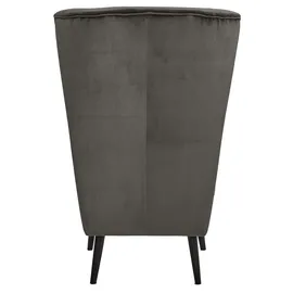 Home Affaire Sessel HOME AFFAIRE "Salla auch in Fellimitat und Feincord, viele Bezugsarten, Ohrensessel", grau (anthrazit), B:78cm H:118cm T:94cm, Samtoptik (100% Polyester), Sessel, Sessel, wahlweise mit oder ohne Hocker; großer Sessel: Maße B/T/H: 78/94/118cm