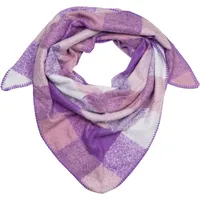 Stylebreaker Karo Dreiecksschal in Flieder-Mauve-Weiß | Gr.: onesize
