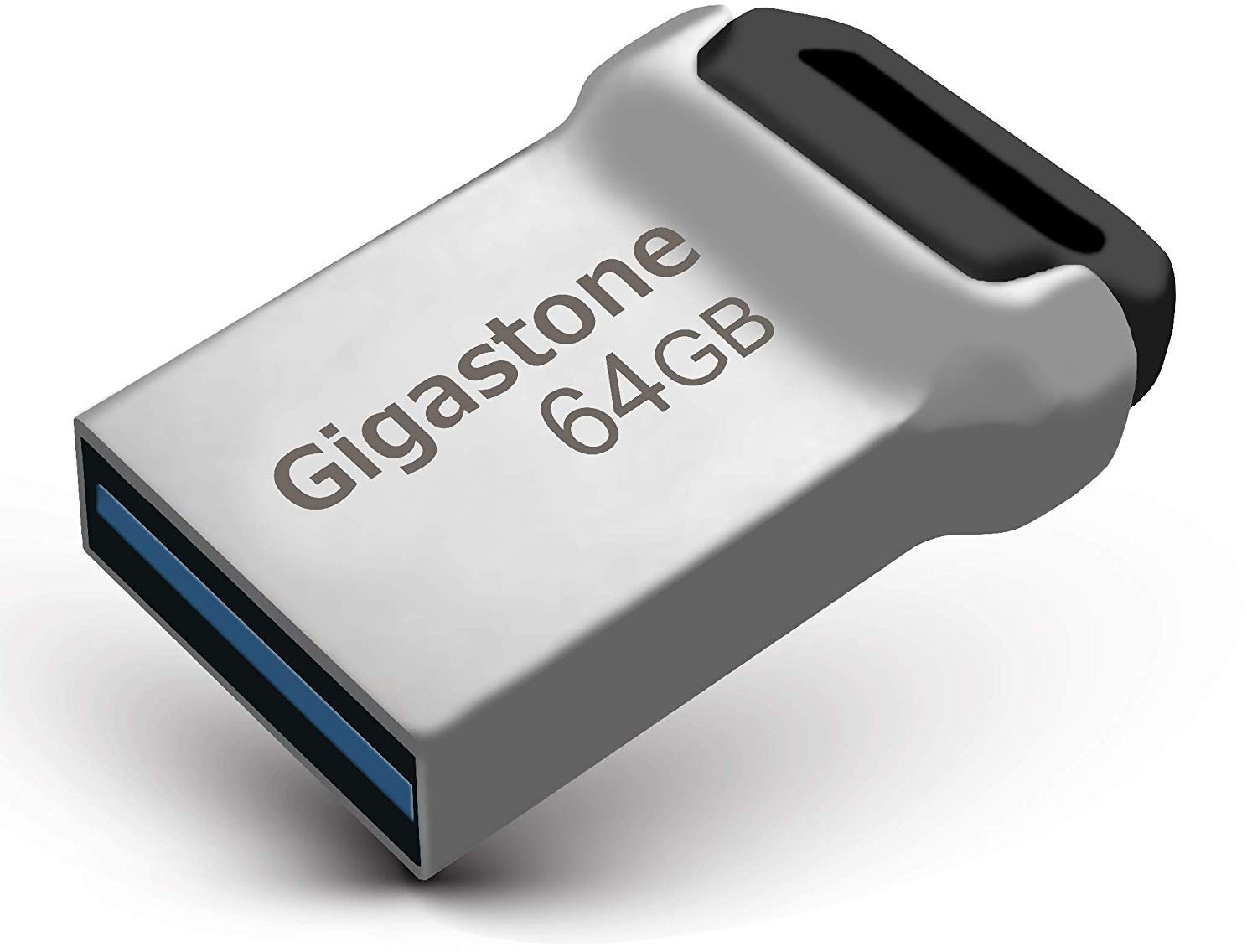 Gigastone Z90 64GB USB 3.1 Flash-Laufwerk, Mini Fit Metall Wasserdicht Kompakt Pen Drive, Zuverlässige Leistung Thumb Drive, USB 2.0 / USB 3.0 Schnittstelle kompatibel