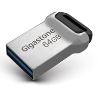 Gigastone Z90 64GB USB 3.1 Flash-Laufwerk, Mini Fit Metall Wasserdicht Kompakt Pen Drive, Zuverlässige Leistung Thumb Drive, USB 2.0 / USB 3.0 Schnittstelle kompatibel