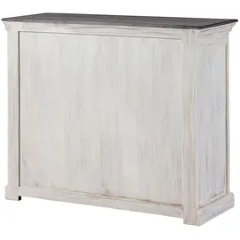 MASSIVMOEBEL24.DE Regal Mango / Akazie 120x45x100 weiß gewachst CASTLE-ANTIK #109