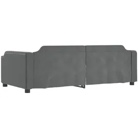 vidaXL Tagesbett Ausziehbar mit Schubladen Dunkelgrau 100x200 cm Stoff