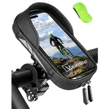 LuxusKollektion Smartphone-Halterung Fahrrad Handyhalterung wasserdicht 360 Schwarz-grau unter 7 Zoll schwarz