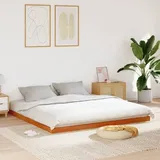 vidaXL Massivholzbett Wachsbraun 180x200 cm Kiefer