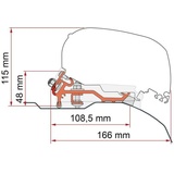 Fiamma Adapter Kit Fiat Ducato Low Profile H2 / L4 silber für Markise F80