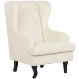 Beliani Sessel, Weiß, Schwarz, 65x100x85 cm, Wohnzimmer, Sessel, Polstersessel