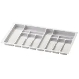 Sossai Besteckeinsatz 30-90 cm Weiß 83 x 49 cm 14 Fächer Kunststoff