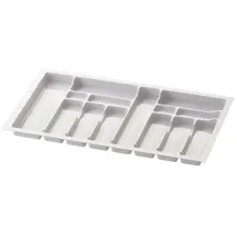 Sossai Besteckeinsatz 30-90 cm Weiß 83 x 49 cm 14 Fächer Kunststoff