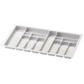 Sossai Besteckeinsatz 30-90 cm Weiß 83 x 49 cm 14 Fächer Kunststoff