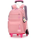 CONSIELI Trolley Schultaschen Rucksack Kinder Rollen Schultasche Trolley Tasche Schulrucksack mit Rädern für Mädchen Junge