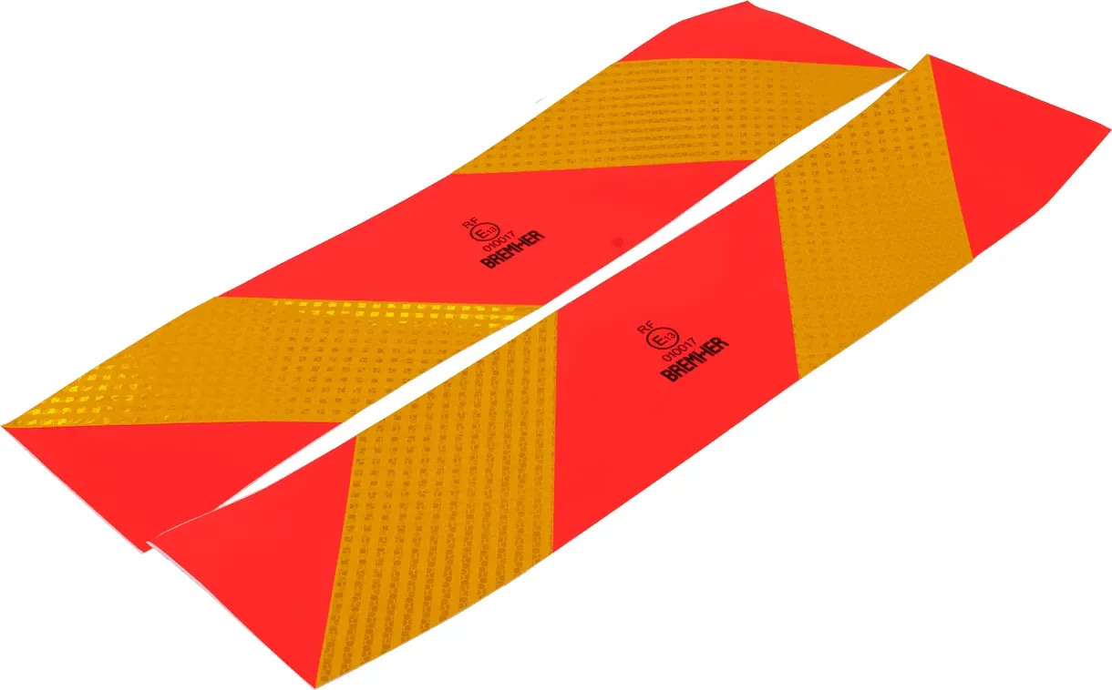 Aufkleber, reflektierende Aufkleber, kurze HERMON-Kennzeichnungsschilder für schwere Nutzfahrzeuge, 565 x 132 mm, links + rechts