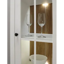 furn.design Vitrine 90 x 198 x 43 cm Weiß
