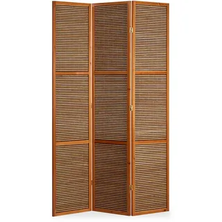 Homestyle4u Paravent Braun, Holz, 120x200x2 cm Wohnzimmer, Raumteiler | Paravents, Paravents