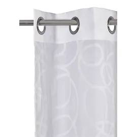 OTTO home Gardine OTTO HOME "Tanaro" Gr. 2, weiß, B:140cm H:175cm, Voile, Polyester, Gardinen, Gardine, 2-er Set, mit Schlingen-Motiv bedruckt, Polyester