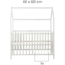 roba Hausbett 60 x 120 cm Holzwerkstoff weiß