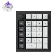 Keychron Q0 HE Kabelloser Magnetisches Numpad, 2,4 GHz/Bluetooth 5.1, Schnelltrigger, RGB, programmierbarer mit QMK, Hot-Swap-fähig, CNC-gefrästes Aluminium-Numpad für Mac, Windows und Linux – Schwarz
