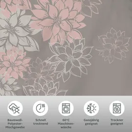 Home Affaire Bettwäsche HOME AFFAIRE "Susan in Gr. 135x200 oder 155x220 cm", rosa (rosa, grau), B/L: 135cm x 200cm, 1 Stk., 1 Stk., Polycotton recycelt, B/L: 80cm x 80cm, 2 Stk.