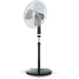 Brandson Standventilator 40 cm Schwarz/Silber