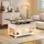 YITAHOME 4-in-1-Couchtisch Weiß/Grau Holz 115 x 70 cm