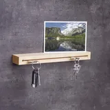 WOODS Schlüsselbrett Holz in 40cm - in Bayern handgefertigt I Schlüsselhalter Ahorn - Moderne Schlüsselleiste als Board I Schlüssel-Aufhänger aus Ahornholz I Wanddekoration aus Holz