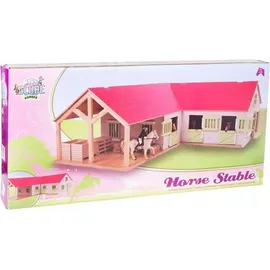 Kids Globe Pferdestall rosa 4 Pferdeboxen - 1:24