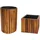 Mendler Pflanzkasten HWC-L24 2er-Set rund 40 x 20 x 20 cm Braun