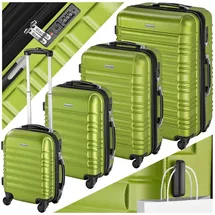 Tectake Hartschalen-Trolley 4-Rollen 76 cm / 106 l grün