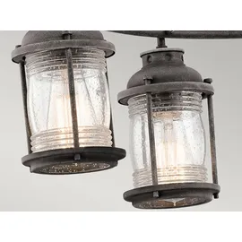 Elstead Lighting Ashland Bay 5-flg. Ø 66,3 cm grau Aluminium, Glas, Metall