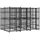 vidaXL Hundezwinger 5,53 m2 Stahl Schwarz