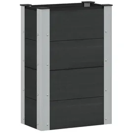 vidaXL Hochbeet 50 x 30 x 72 cm Schwarz