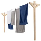 IDMarket Madera, Outdoor-wäscheständer aus Holz 12m Zum Aufhängen