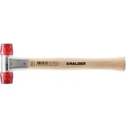 BASEPLEX-Schonhammer, Celluloseacetat / celluloseacetat mit Zinkdruckguss-Gehäuse und Holzstiel | D=25 mm | 3906.025
